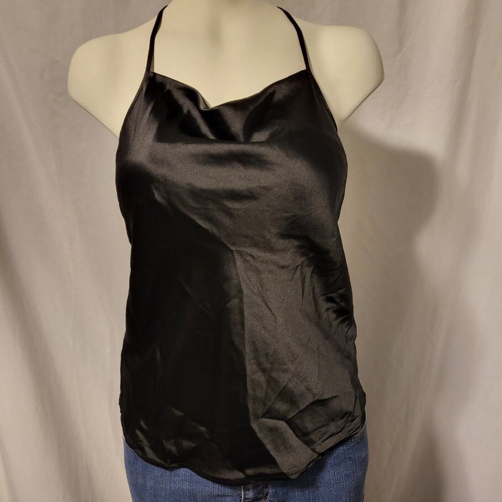 Pleione Sleeveless Dressy Cowl Neck Tank Black Size XS NWOT